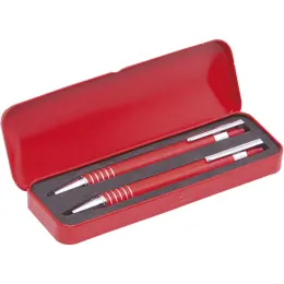Sheridan Ball Pen and Pencil Set Red